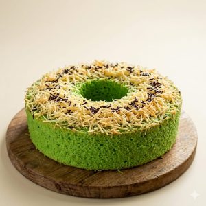 Bolu Pandan Topping Keju